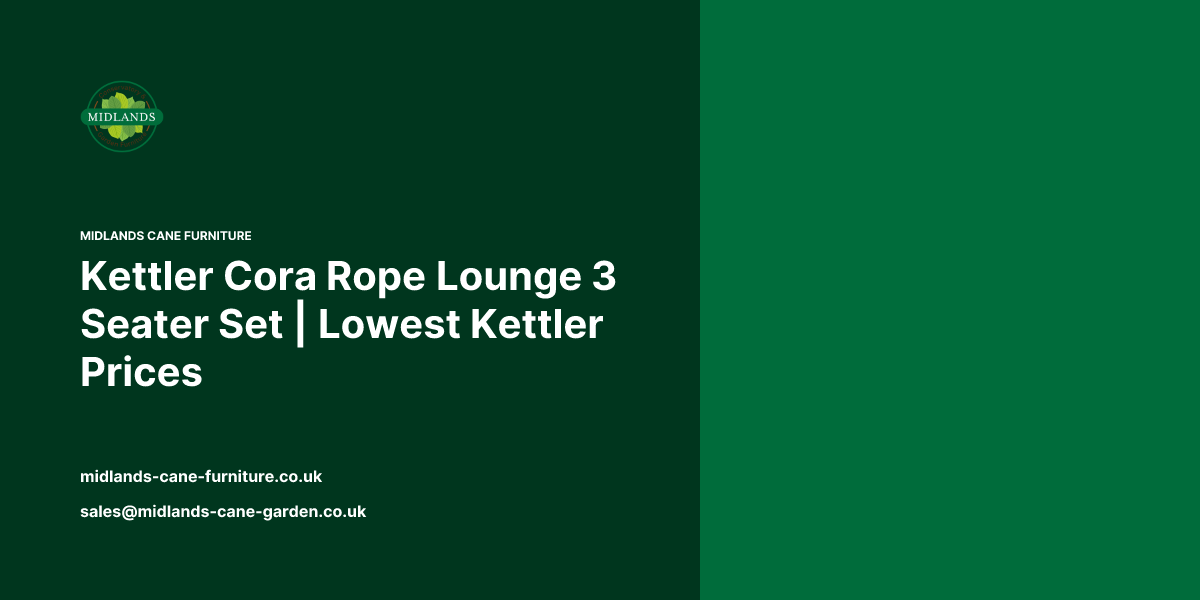 Kettle Rope Kettler Cora Rope Lounge 3 Seater Set | Lowest Kettler Prices